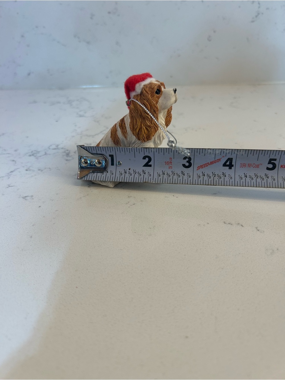 Sandicast Cavalier King Charles Ornament with Red Santa Hat - Picture 6 of 6